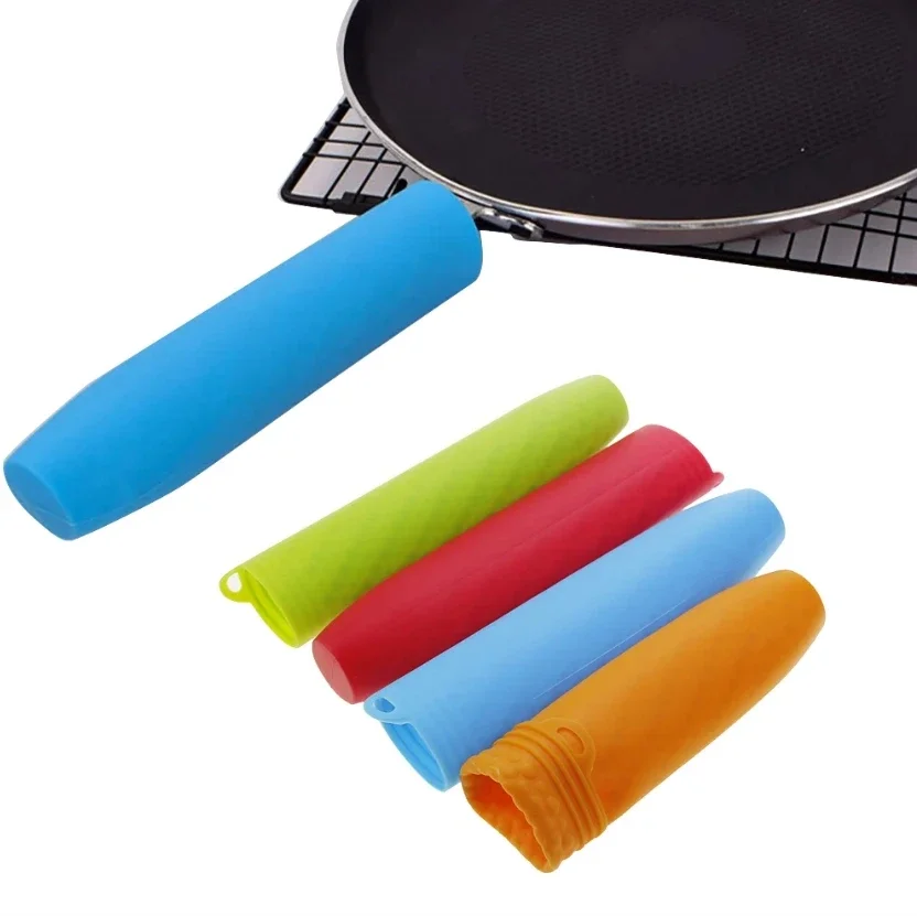 1PCS Silicone Pot Handle Cover Insulation Kitchen Tools Silicone Insulation Pot Handle Anti Slip Pot Handle