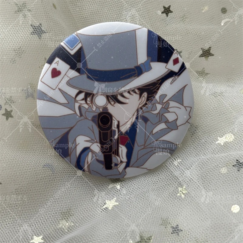 Detective Conan Kaito Kid creative personality badge puff embroidery amulet 2D anime peripheral hanging ornament gift view 3