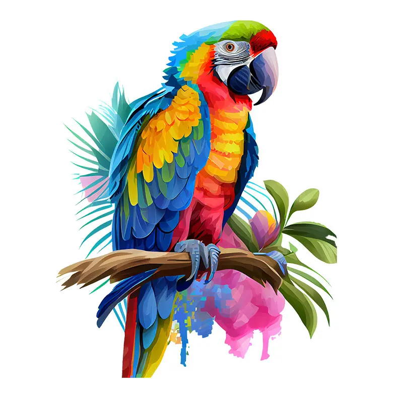 M413 Hand painted Parrot Wall Sticker For Home Decoration Sticker Toilet Living Room Cabinet Refrigerator Home Decals