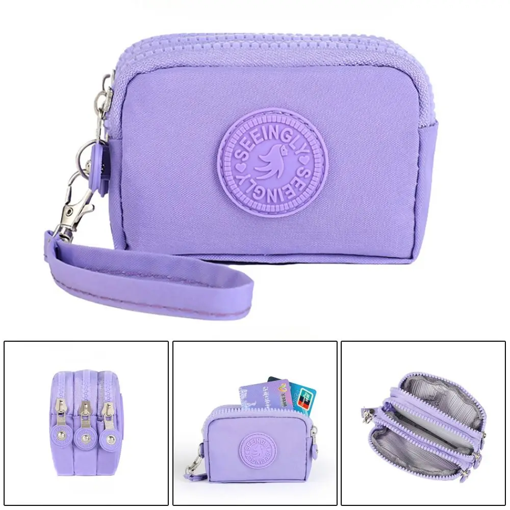 

Универсальный вместительный трехслойный кошелек на молнии с отделением для монет