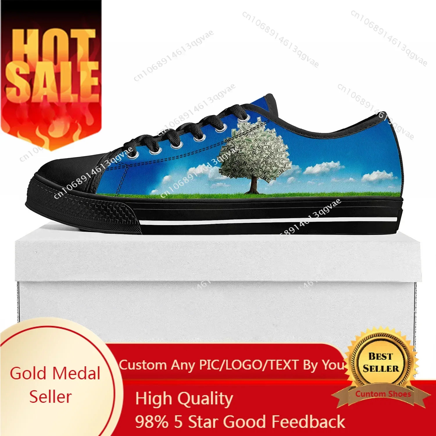 Dollar Green Tree Low Top High Quality Sneakers Mens Womens Teenager Canvas Sneaker  Prode Casual Couple Shoes Custom Shoe Black