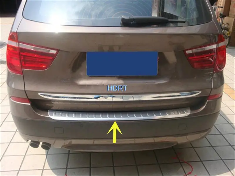 Car Styling For BMW X3 2016 2017 Rear Bumper Decoration Accessories Sill Trunk Guard Tread Plate Cover Trim Exterior Sticker