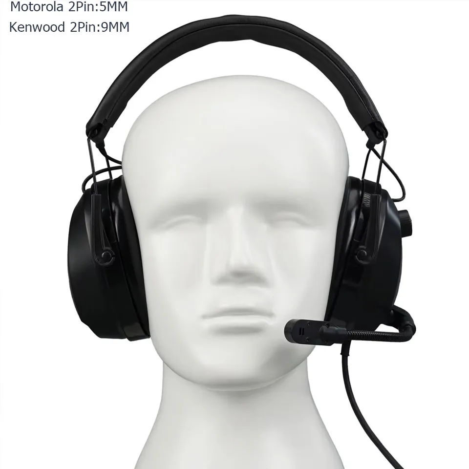

Retevis KM Headset with Noise Reduction Rotatable Boom Microphone for Baofeng UV-5R Quansheng UV K5 UV K6 UV K58 Walkie Talkie