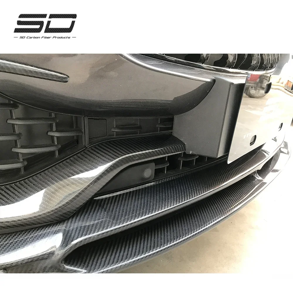 High Quality Car Accessories M Style Carbon Fiber Body Kit Front Car Bumper Lip Spoiler For Maserati Levante