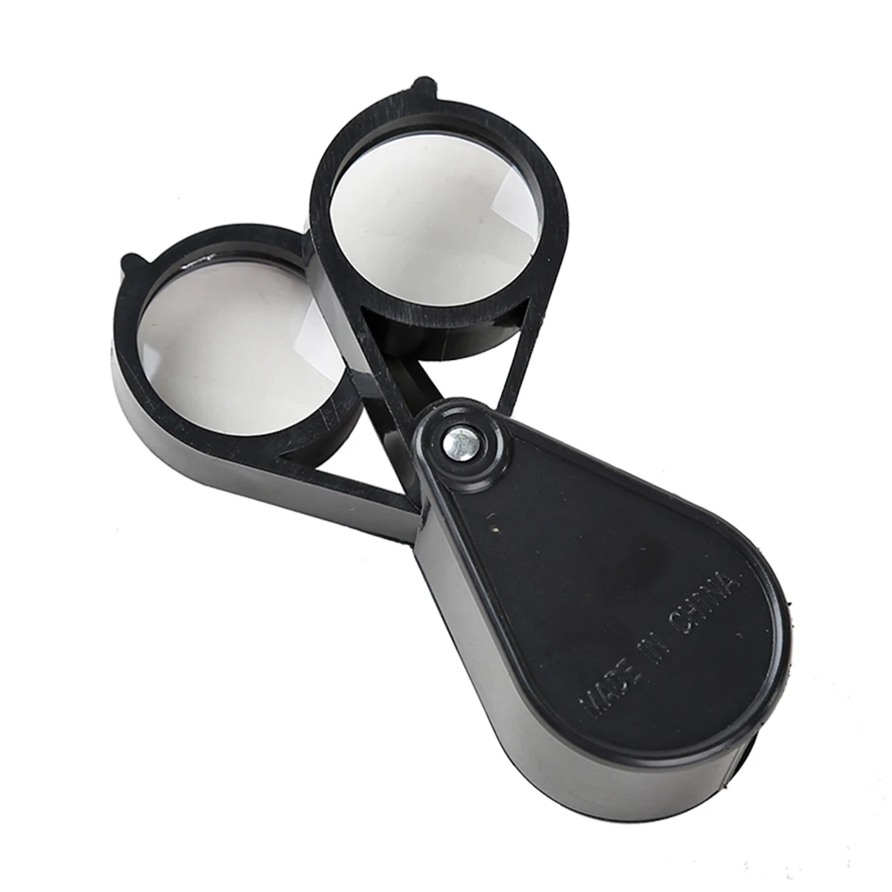 10X 30mm Double Open Folding Portable Jewelry Optical Glass Loupe Magnifier