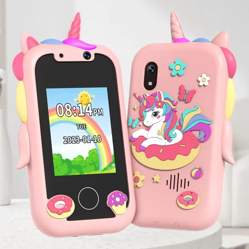 Unicorn Kids TouchScreen Toy Phone Camera MP3 Music Player Educational Birthday Gifts For Boys Girls