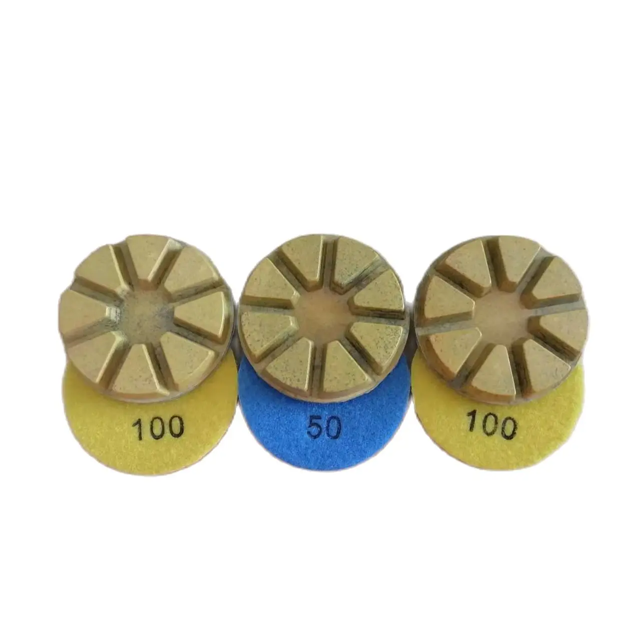 

6 Pieces 80mm Diamond Metal Resin Bond Floor Polishing Pad For Floor Grinding Renewing Processing Marble Granite Concrete Stone