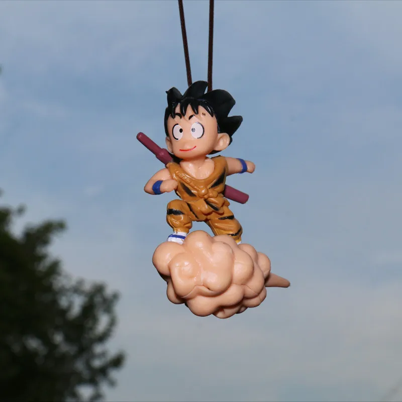 New Dragon Ball Car Pendant Son Goku Cartoon Creative Car specchietto retrovisore Charm Cute Anime Car Somersault Cloud Hanging Ornament