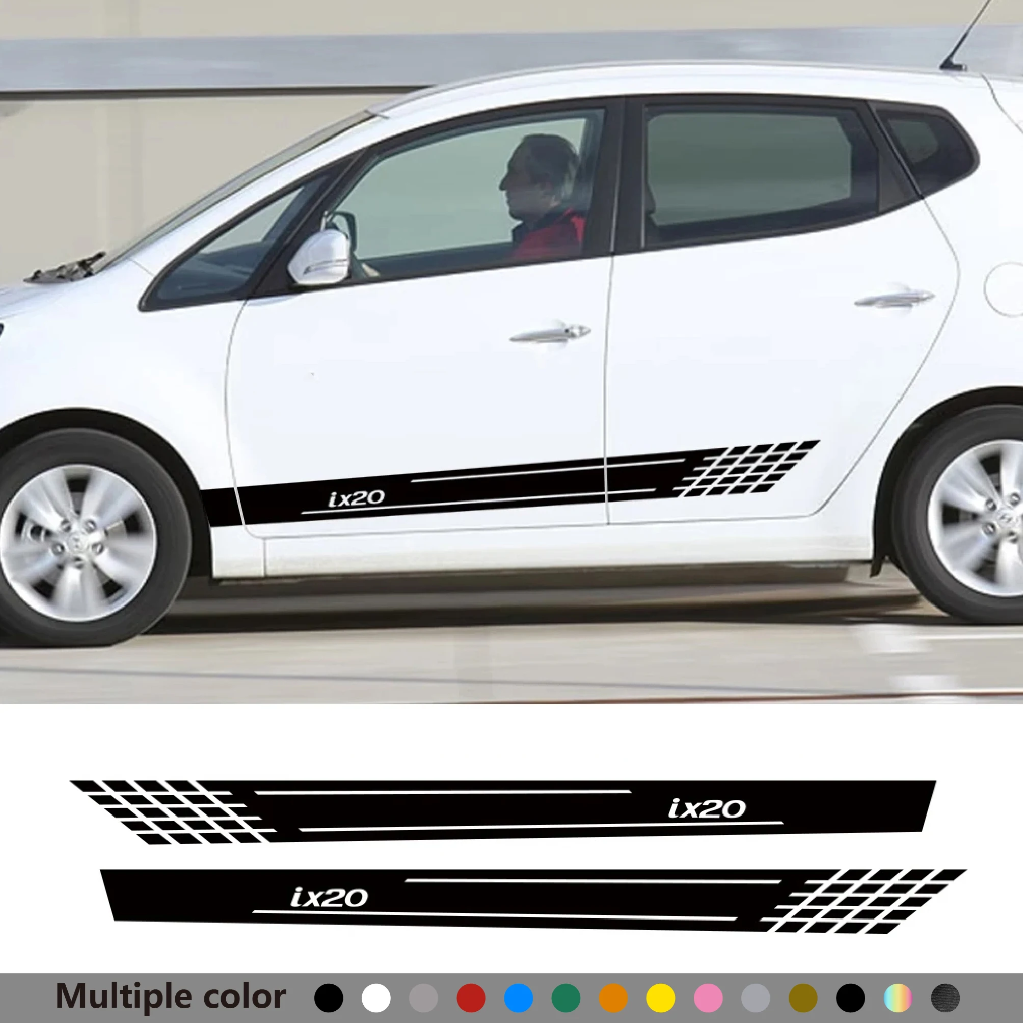 

2pcs Car Door Side Stickers For Hyundai IX20 IX 20 N-Line Graphics Racing Sport Style Decor Decal Cover Auto Tuning Accessories