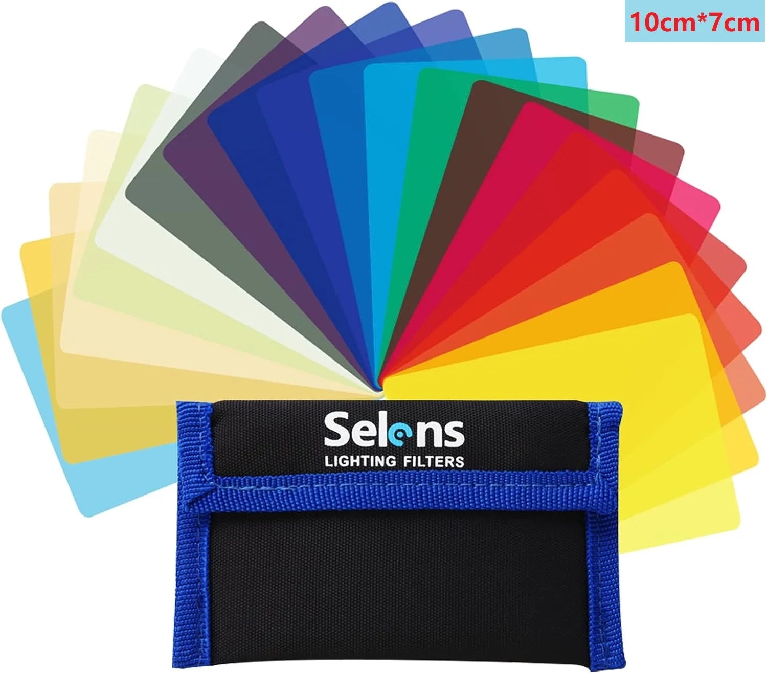 Selens 20PCS Color Gel Filters 25x25cm Lighting Filters Transparent Color Correction Light Sheet Film For Studio Flash Light Kit