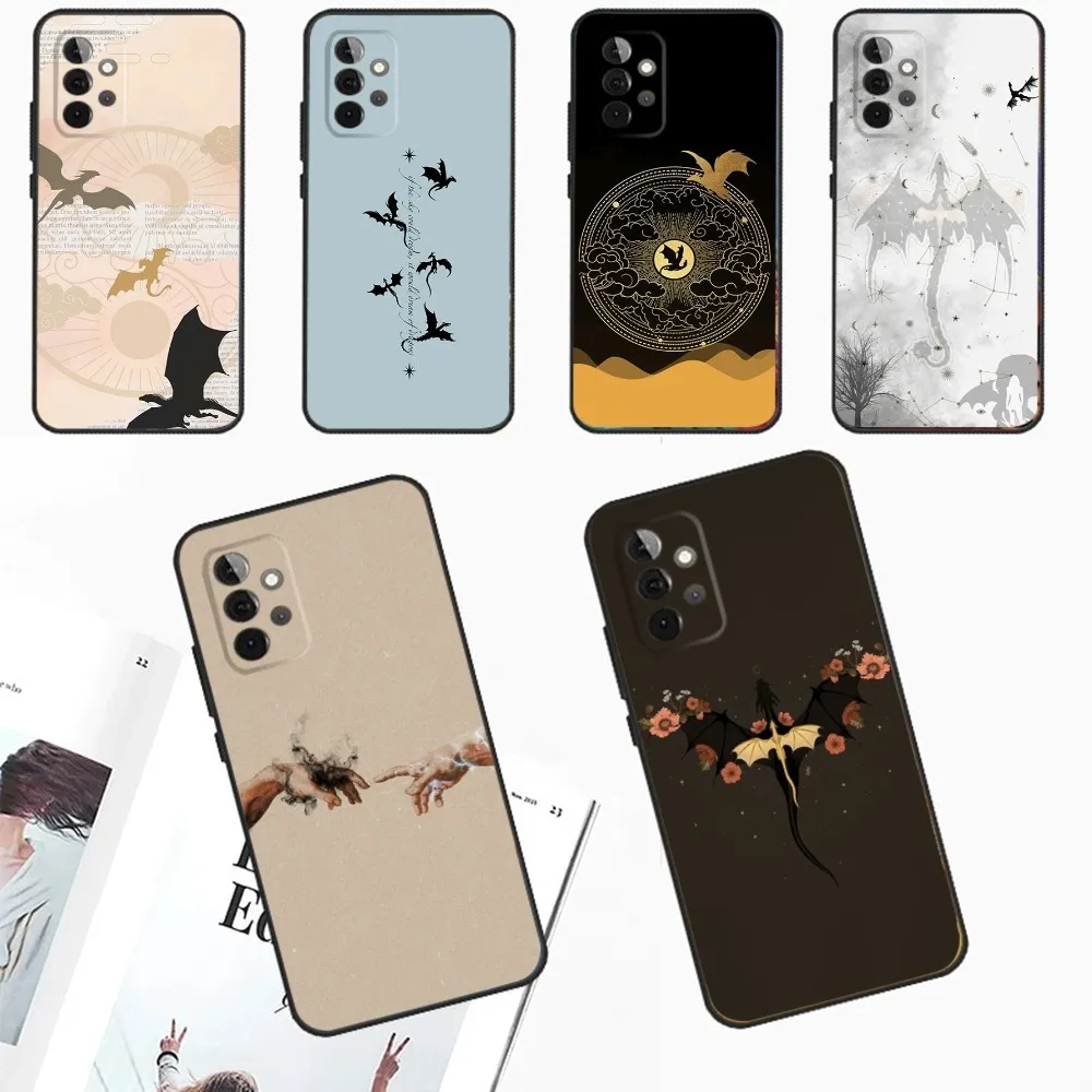 F-Fourth W-Wing Dragon Phone Case For Samsung Galaxy A13,A21s,A22,A31,A32,A52,A53,A71,A80,A91 Soft Black Phone Cover