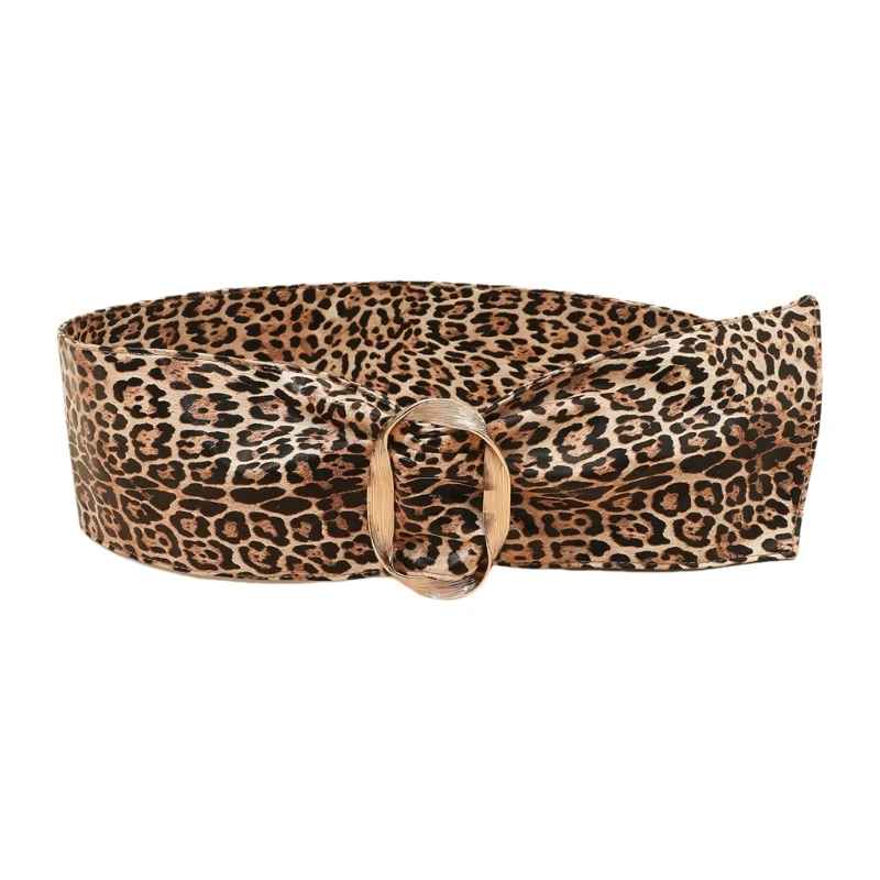 

Fashion Leopard Belt Gold Buckle Belt All Matching Waistband Formal Waiststrap DXAA