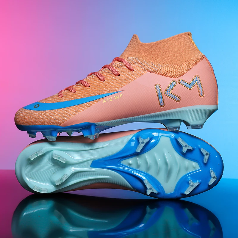 

New Men Professional Football Boots Ankle Non-Slip TF/FG Soccer Shoes Boys Sneakers Match Comfortable Sports Shoes Unisex