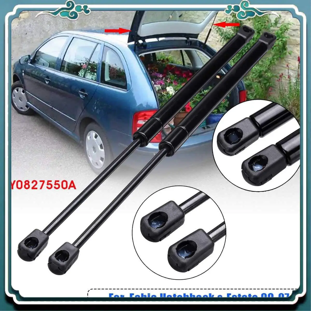 

ABTU-1 Pair Rear Trunk Tailgate Boot Gas Spring Shock Lift Struts Support Bar For Skoda Fabia MK1 Hatchback Combi 1999-2007 6Y08