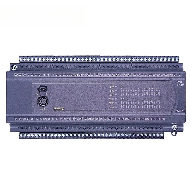 FX3U 60/64 MR/MT/MRT 4CH NTC 10K 2DA of 0-10V 6AD of 0-20mA 24V 220V 2CH RS485 MODBUS Relay Transistor Output