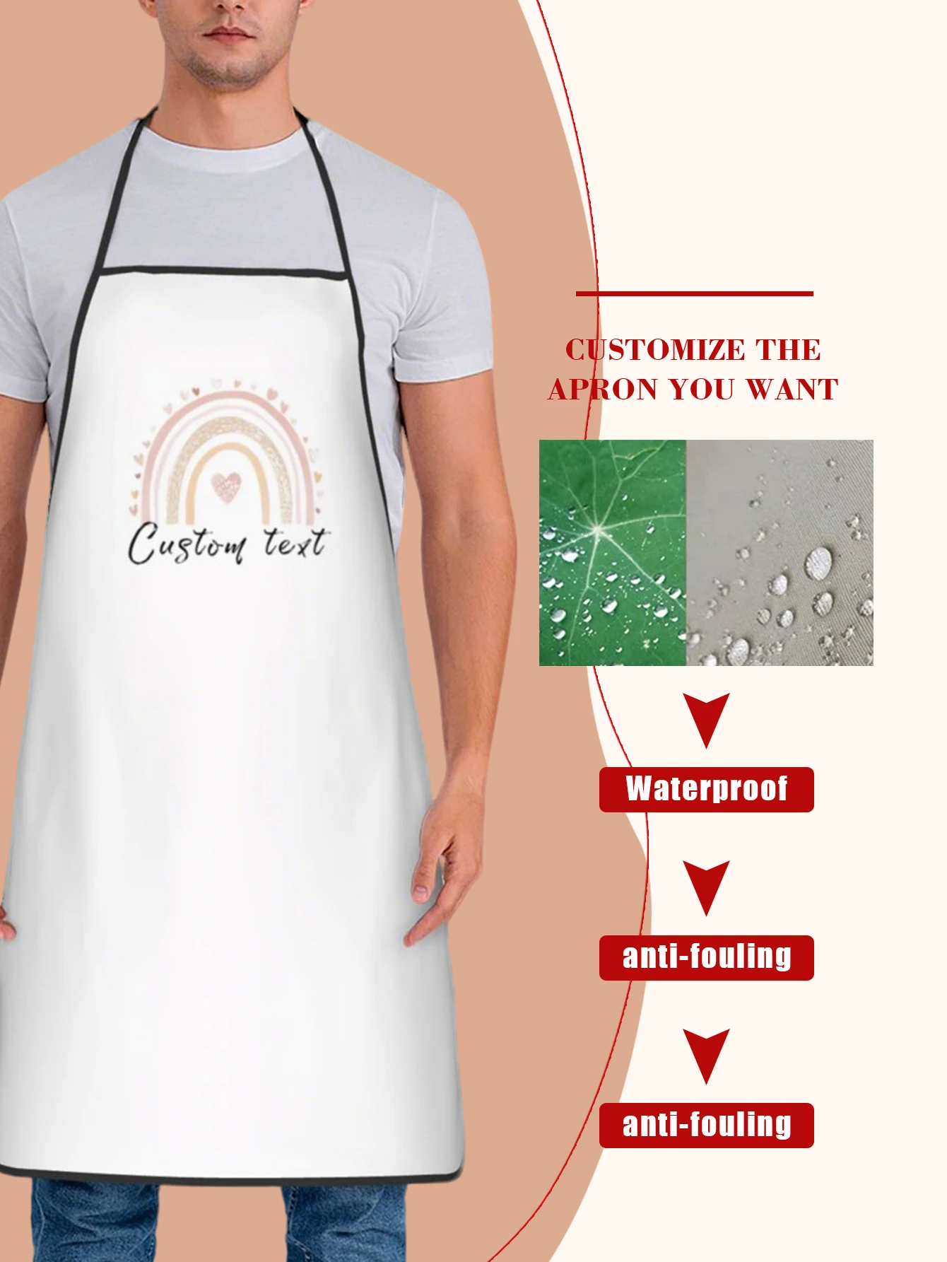 مخصص طباعة النص الرجال المطبخ المئزر التوقيع مآزر المطبخ المنزل الخبز الملابس عيد ميلاد سعيد