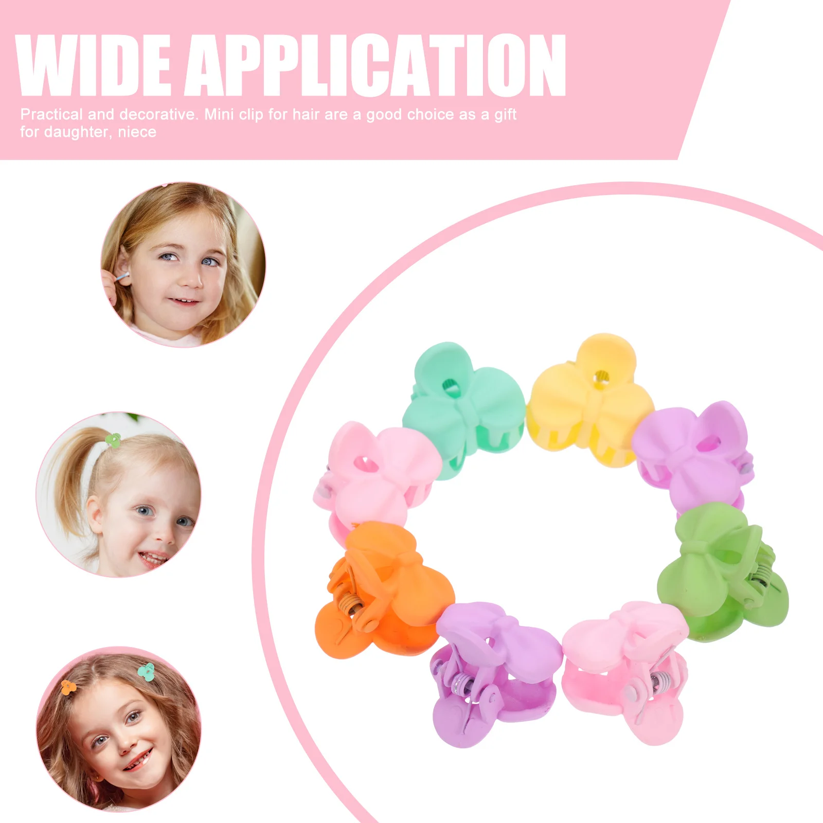 20Pcs Jepit Rambut Kecil untuk Anak Perempuan, Jepit Rambut Mini untuk Rambut Tipis, Desain Jepit Rambut Mini dengan Pita yang Menggemaskan untuk Anak-anak