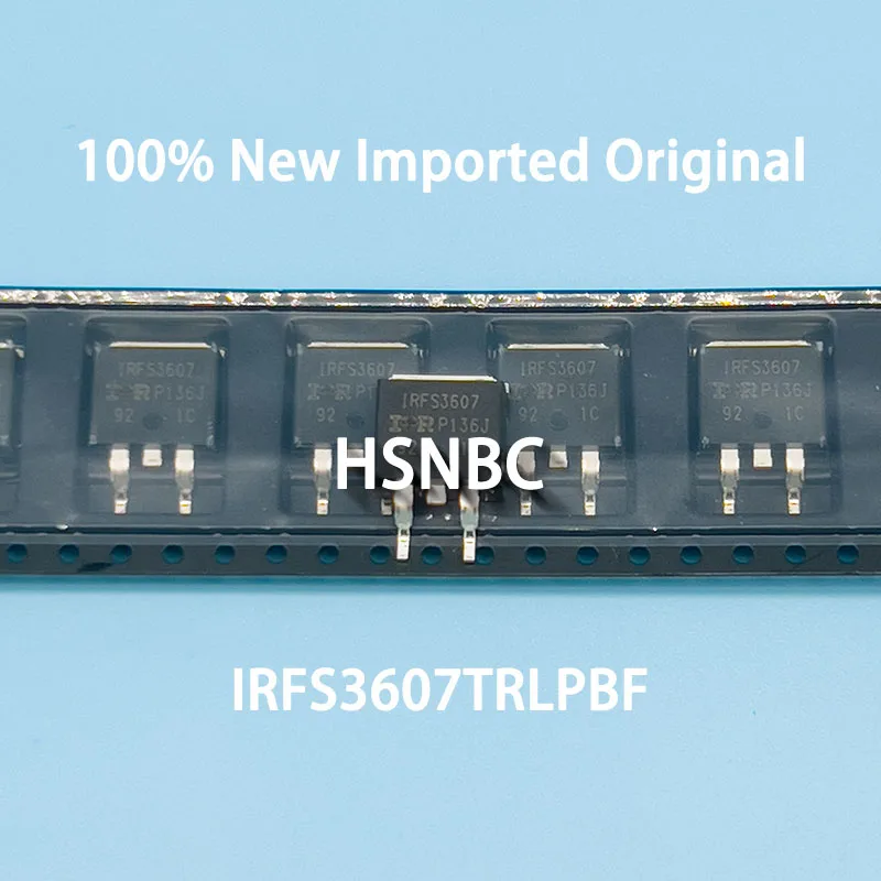 

10Pcs/Lot IRFS3607 IRFS3607TRLPBF FS3607 TO-263 80A 75V MOSFET N-channel Power Transistor 100% New Imported Original