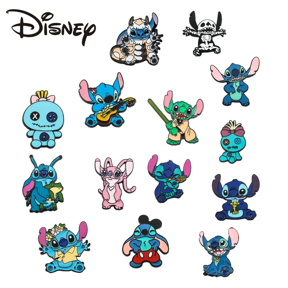 

Disney Lilo & Stitch Brooch Anime Pins for Backpacks Cute Cartoon Stitch Souvenir Jewelry Party Decorations Children's Toys Gift