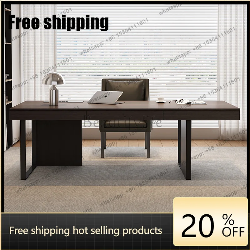 X4 Decoration Storage Office Desks Manager Strong Drawers Cheap Office Desks Modern Luxury Black Scrivania Small Spaces Furnitur