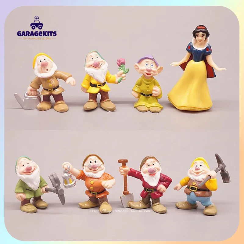 

Original Snow White And Seven Dwarfs Figures Cartoon Animation Cute Doll Deskop Decoration Ornament Doll Trendy Toys Custom Gift