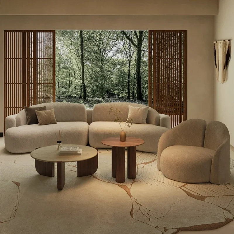 Medieval curved sofa special-shaped designer beauty salon hotel sales office lobby business lounge area reception