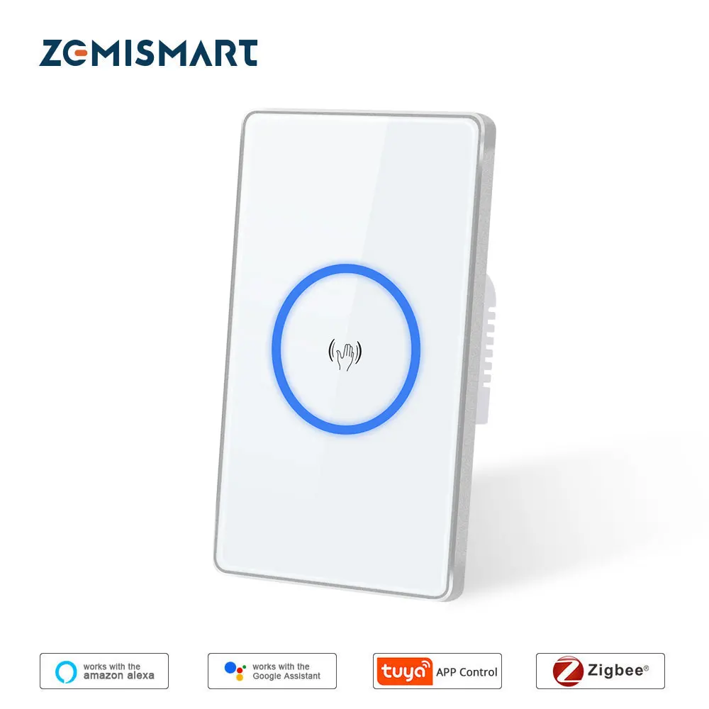 Zemismart Zigbee Smart Wave Switch US Wall Light Interruptor SmartThings Tuya Alexa Google Home Voice Control