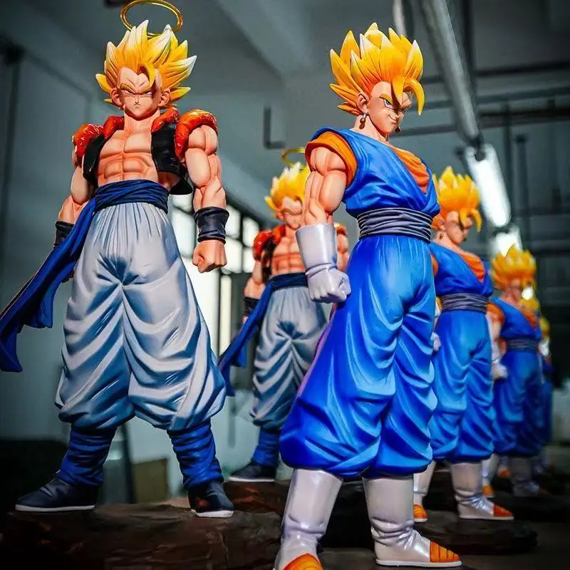 Jt Statue Anime Dragon Ball Vegetto Figure Gogeta Statue With Base Super Saiyan Action Figures Collection Model Toys Gifts