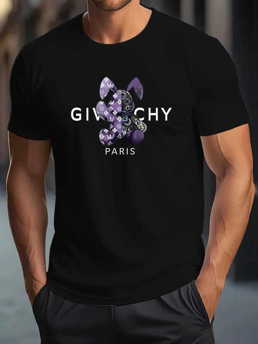 

Весна/Лето 2026, высококачественная роскошная одежда с принтом кролика Y2k, футболка в стиле Харадзюку, хлопковые футболки с круглым вырезом и короткими рукавами