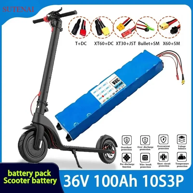 SU SU 100% brand new M365 original 36V battery 30Ah Kick 10S3P 18650 battery pack Scooter battery BMS board free shipping