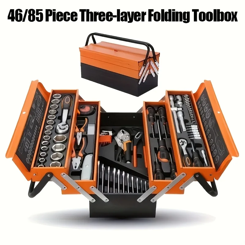 Bicycle repair kit, triple stack multi-function repair kit portable metal kit home repair kit socket wrench set