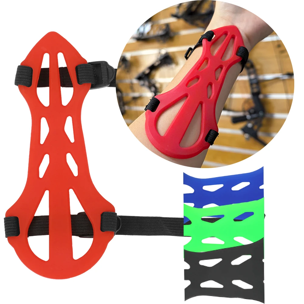 

Охотничья защита для стрельбы из лука, мягкая силиконовая защита для предплечья, регулируемая дышащая защита для взрослых, молодежи, лук и стрелы