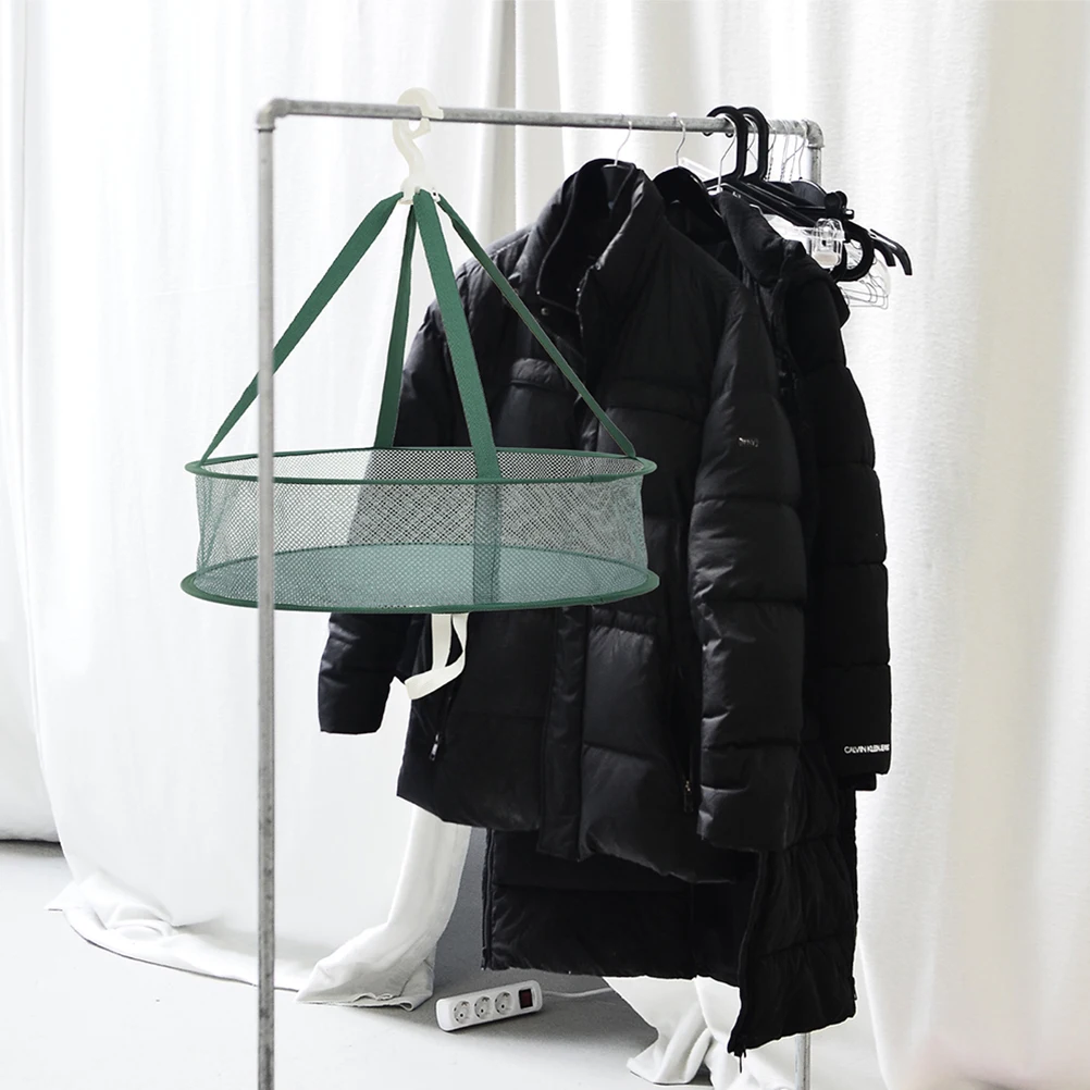 

Hanging Mesh Dryer Rack Foldable Breathable Clothes Underwear Sweater Net For Indoor Outdoor Laundry Household Travel Reusable