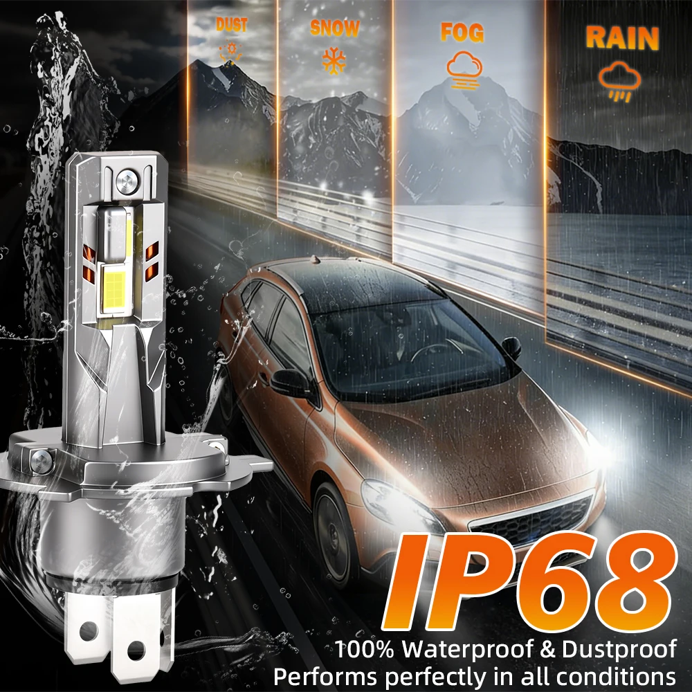 ROADSUN 2 Stück H4 9003 HB2 LED-Scheinwerfer für Auto H7 LED H1 H11 9005 HB3 9006 HB4 6500K 140W LED Auto-Scheinwerferlampe mit Hoher Helligkeit – Detail 8