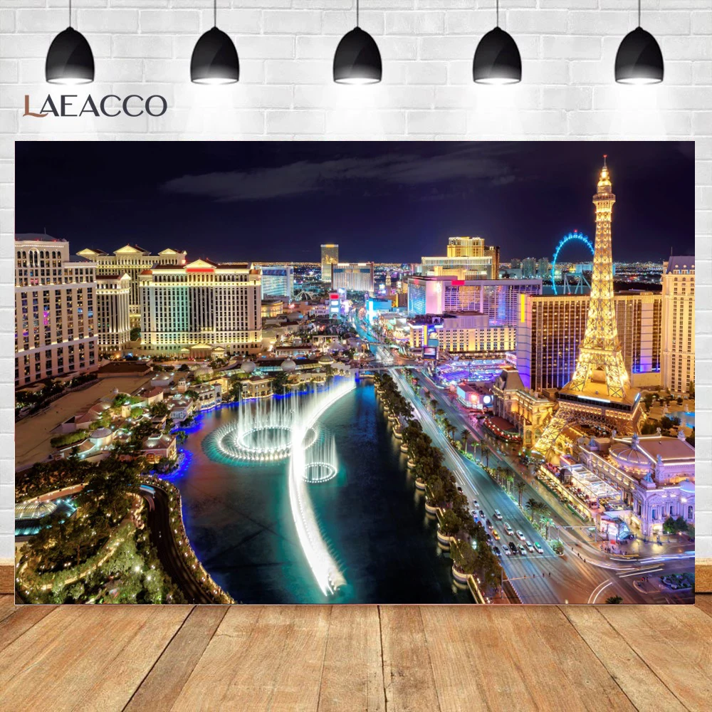 Laeacco Night City View Room รอบมุมห้องนั่งเล่นที่ทันสมัยภายใน Scenic การถ่ายภาพพื้นหลังฉากหลังฉากหลังสตูดิโอถ่ายภาพ