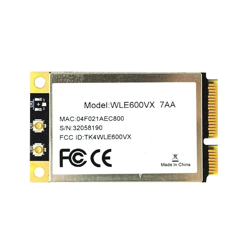 modulo de cartao wifi de banda dupla wle600vx cartao mini pci express mimo 2x2 wave qca9882 80211ac abg 5ghz 01