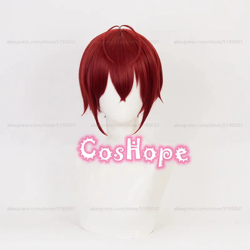 리들 로즈하츠 코스프레 가발 여성 짧은 빨간색 가발 코스프레 애니메이션 코스프레 내열성 합성 가발