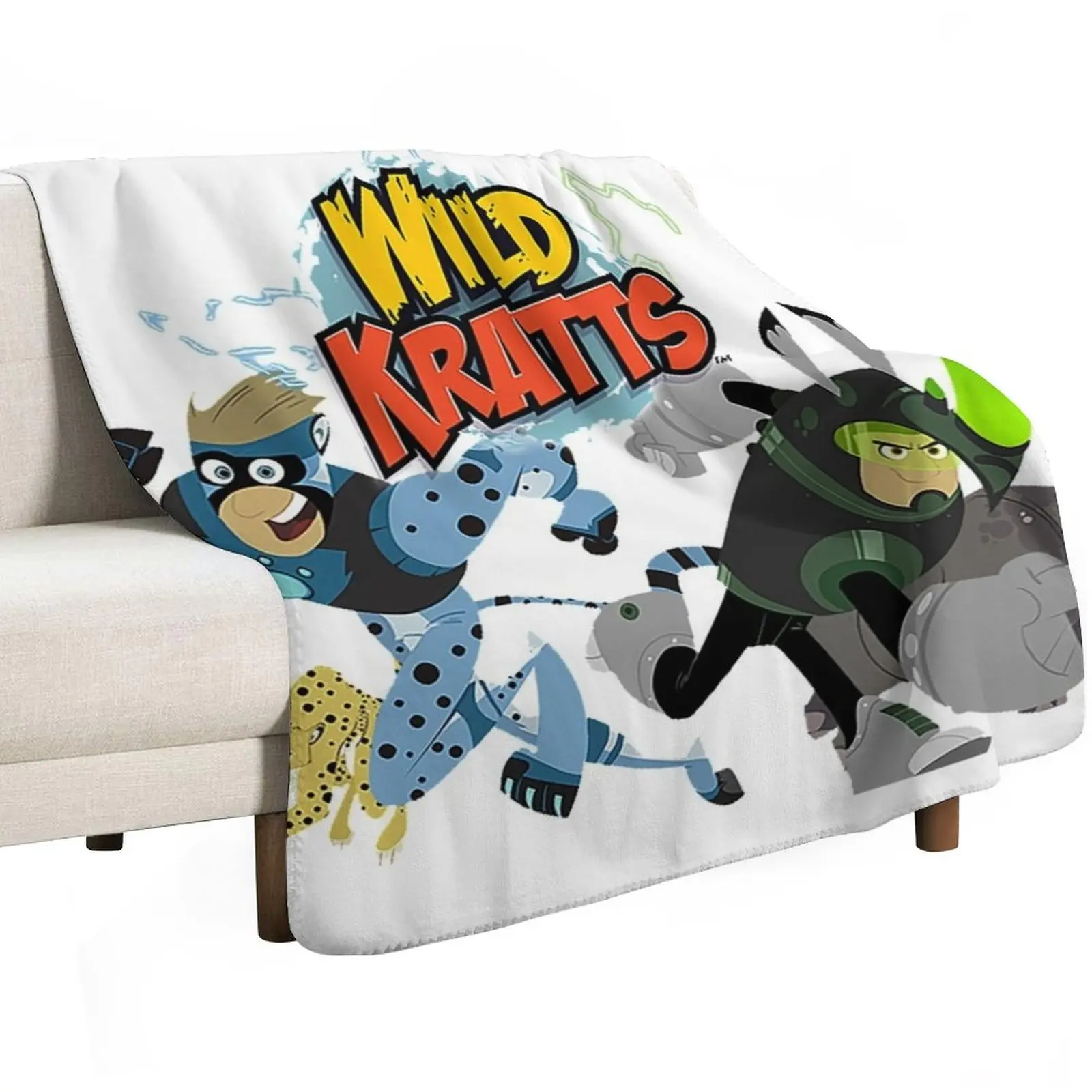 

Wild Kratts Throw Blanket for sofa anime Bed linens Blankets