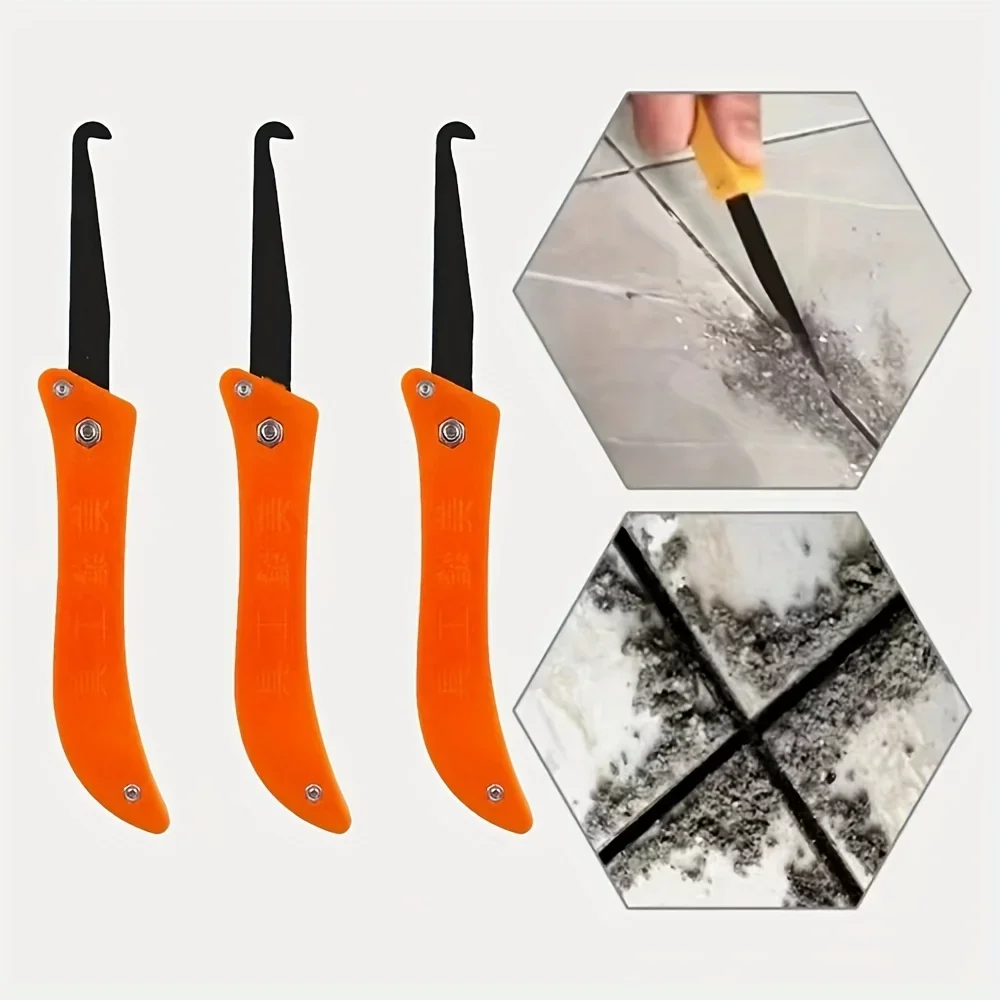 New Professional Gap Hook Knife Tile Repair Tool Old Mortar Cleaning Dust Removal Steel Construction Hand Tools