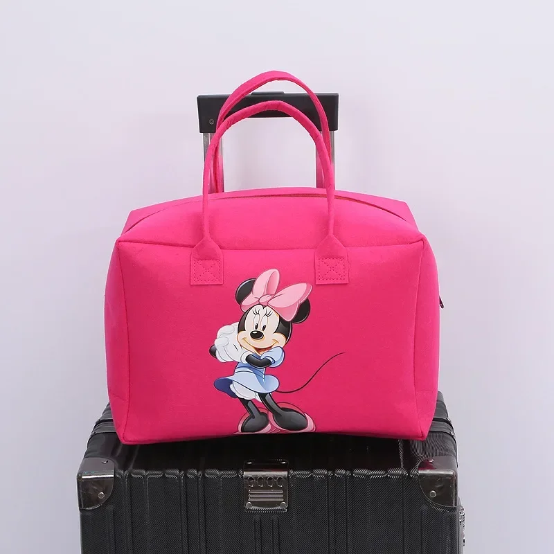 Disney Cartoon Mickey Mouse Girls Handbag Anime Pattern Donald Duck Minnie Portable Large Capacity Travel Bag Women Tote Bags