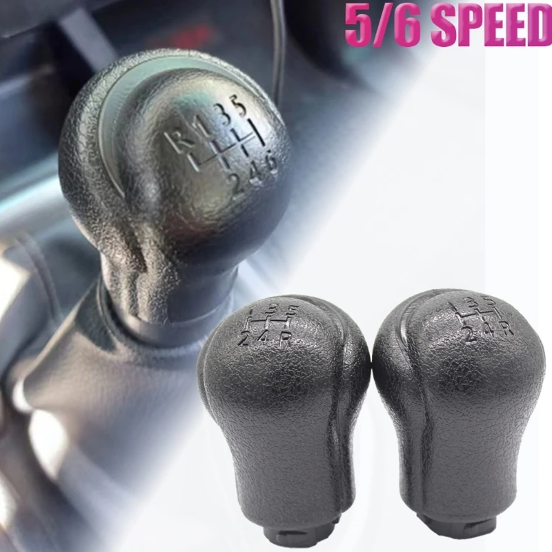 Manual Gear Shifter Handle, Textured Black ABS Cabin Knob for Interior Repair and Daily Control Tasks D7YA