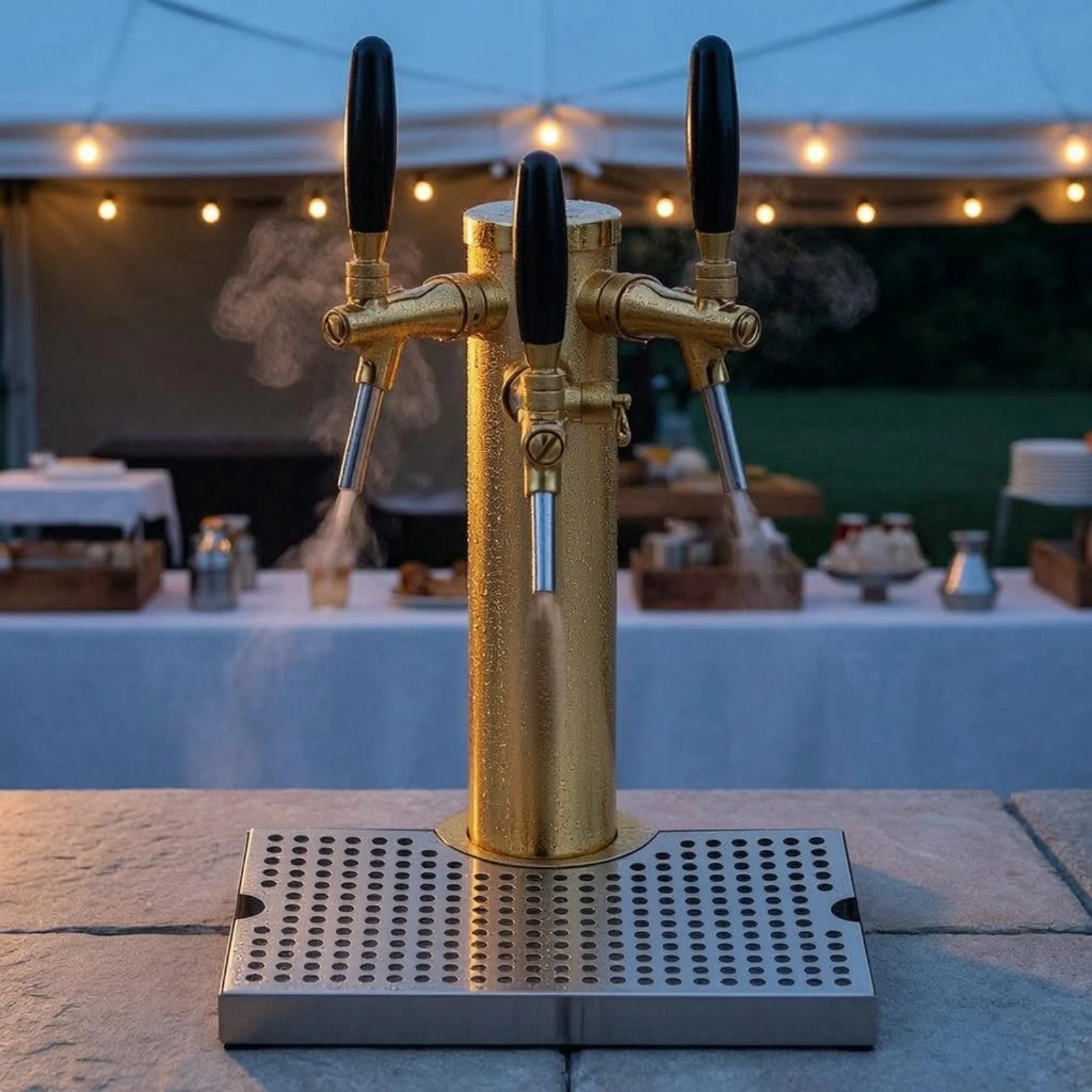 Stainless Steel Beer Tap Dispenser Reflective Keg Beer Dispenser Drink Equipment Rustproof Leak-Resistant