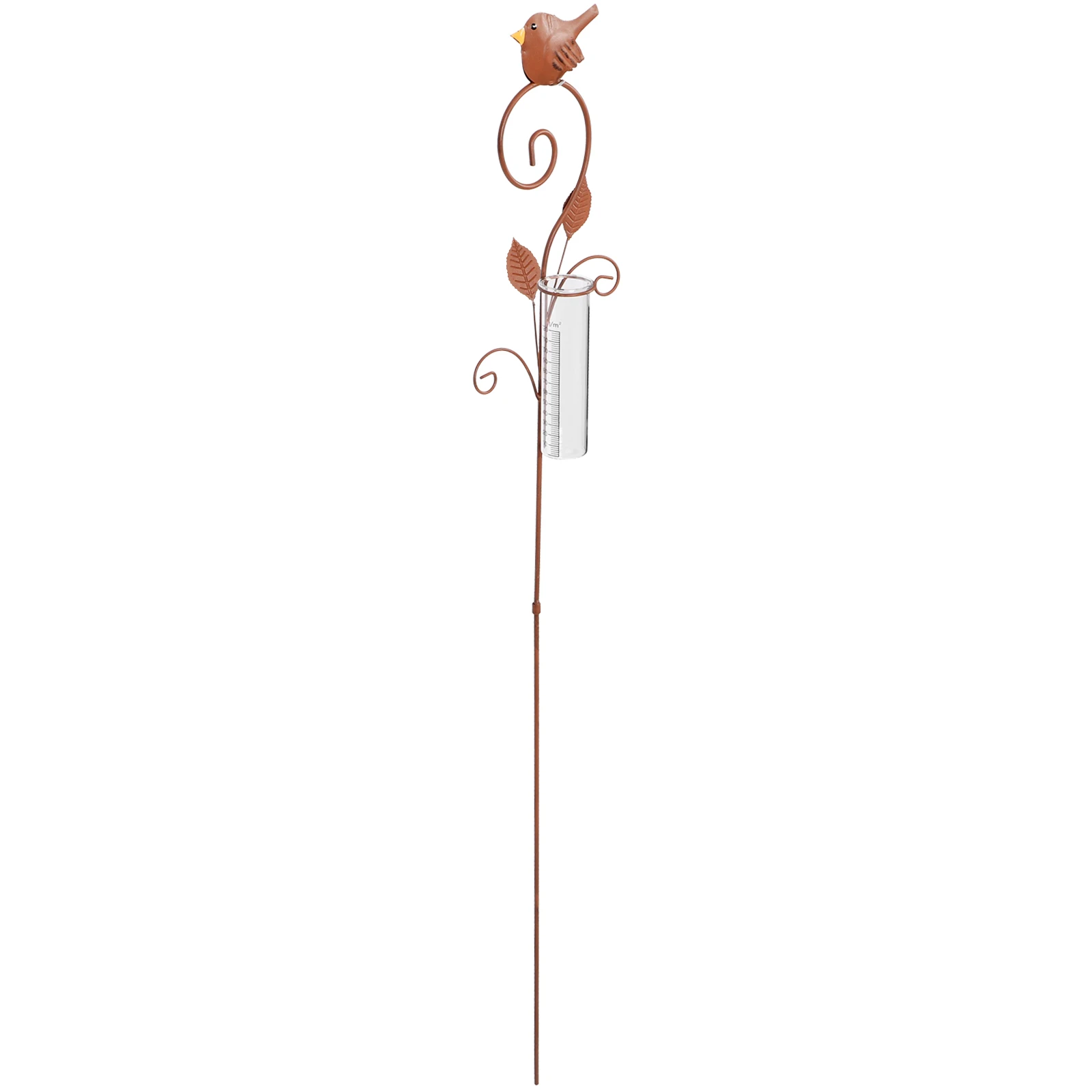 

Retro Flower Insert Rain Gauge Outdoor Lawn Garden Precise Measuring Tool Decorative Practical Weather Monitoring for Home Yard