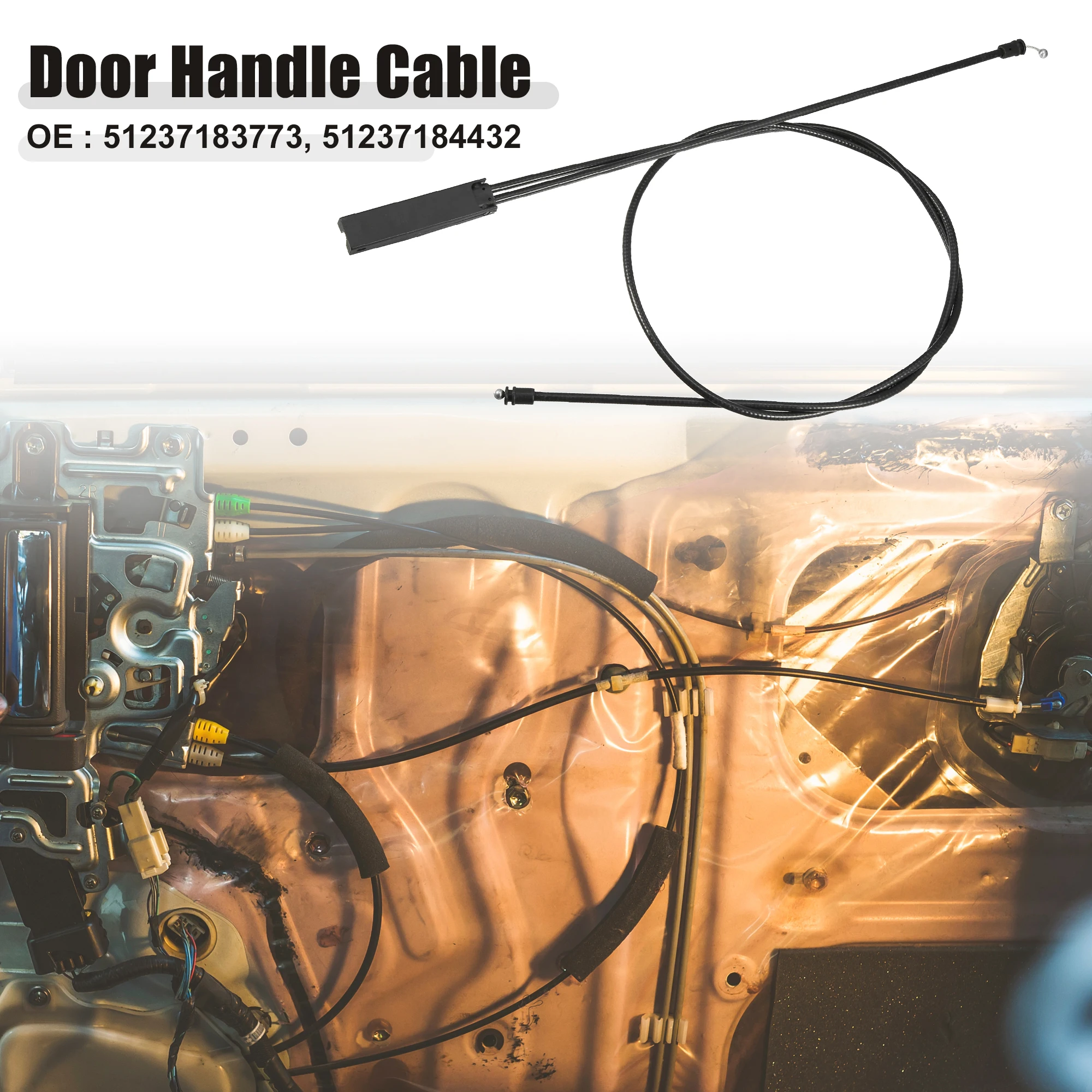 

UXCELL 2 шт. автомобильный передний капот трос дверной ручки кабель подходит для BMW 328i черный