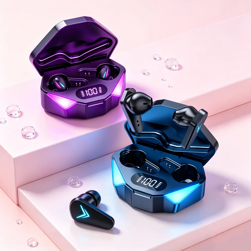 TWS Wireless Headphones Wireless Earbuds Bluetooth Headphones with Premium Drivers Deliver Rich, Detailed, and Balanced Sound
