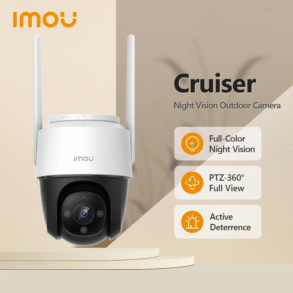 

IMOU Cruiser 2MP/4MP Full Color Wi-Fi Camera PTZ Outdoor IP66 Weatherproof Audio Record Night Vision AI Human Detection Cámara