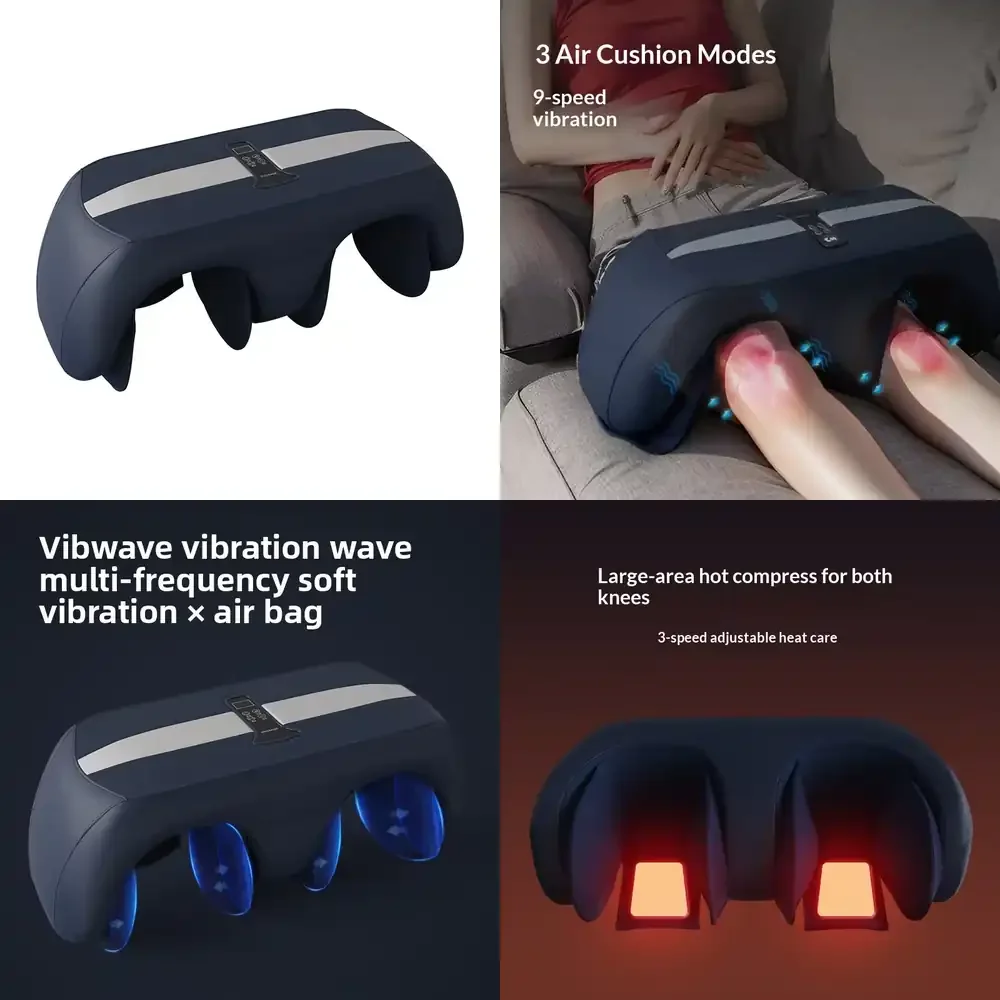 

Electric Heating Vibration Hot Compress Heat Preservation Knee Massager with Built-In Battery (JC-106) for Home Use