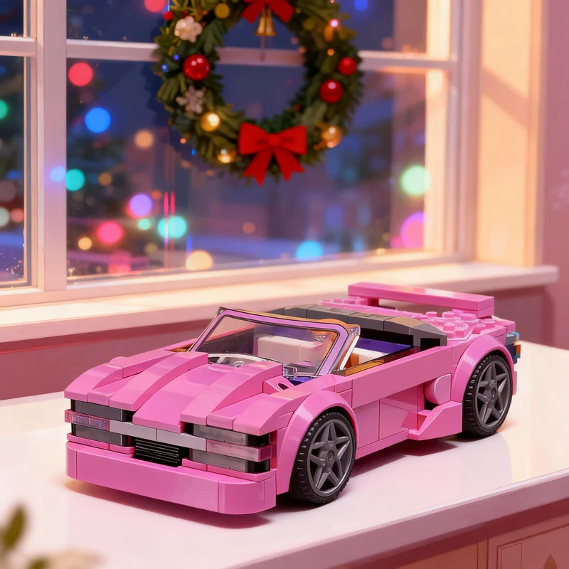 

226pcs MOC City Champions Pink Speedster Model Building Blocks Construction DIY Christmas Gift Toys Education Creative Idea