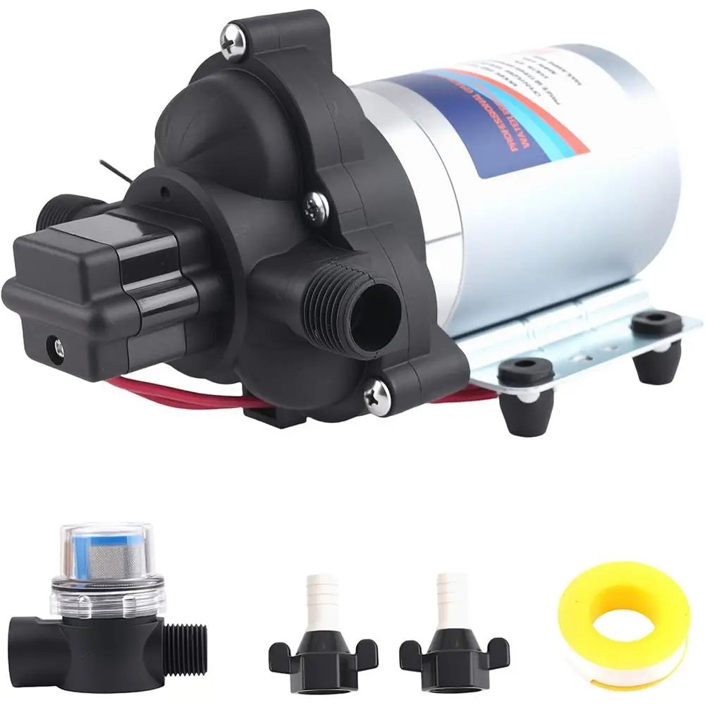 

Водяной насос для автофургонов 2088-594-154, Мембранный насос 12 В, 45 фунтов на квадратный дюйм, 3,5 галлона в минуту для автофургонов, лодок, яхт, автомойки