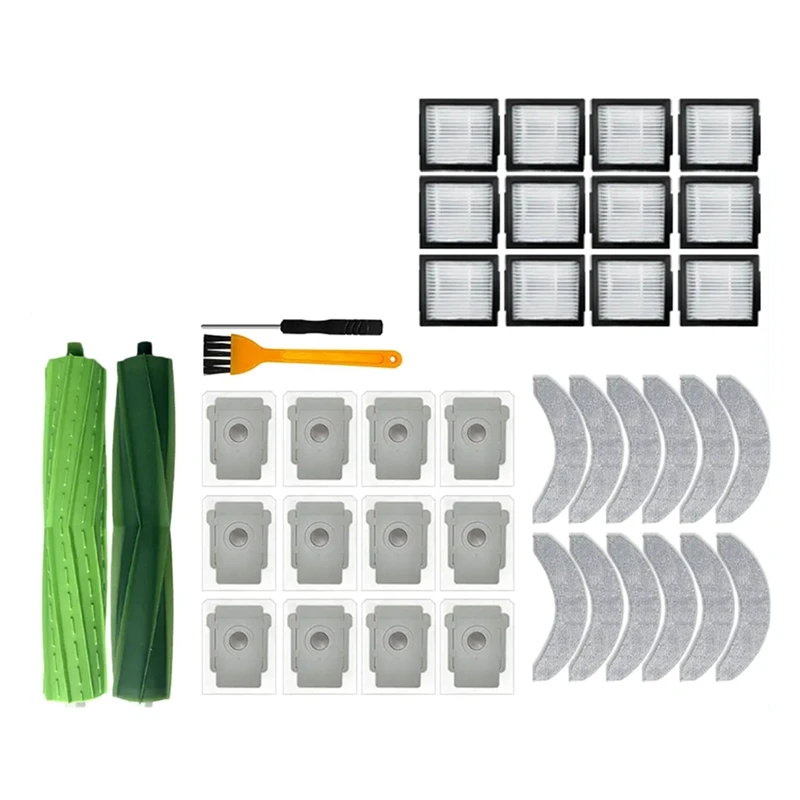 

B01C-For Irobot Combo J7+ / J9+ Robot Vacuum Cleaner Main Side Brush Hepa Filter Mop Cloth Dust Bag Accessories Parts